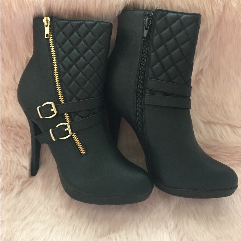 SPIRIT MODA Stiletto Moto Boot Over The Ankle 8.5